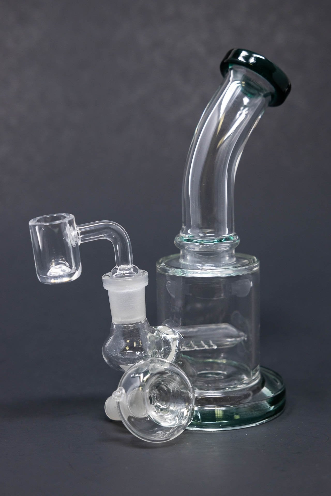 6" Flat Base Shower Bend Dab Rig StonedGenie.com