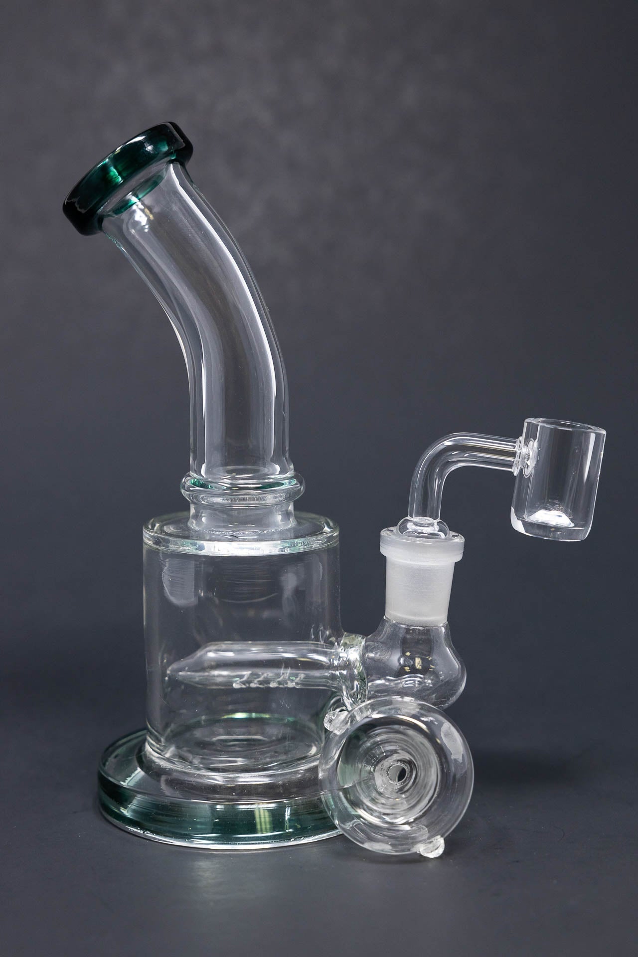 6" Flat Base Shower Bend Dab Rig StonedGenie.com