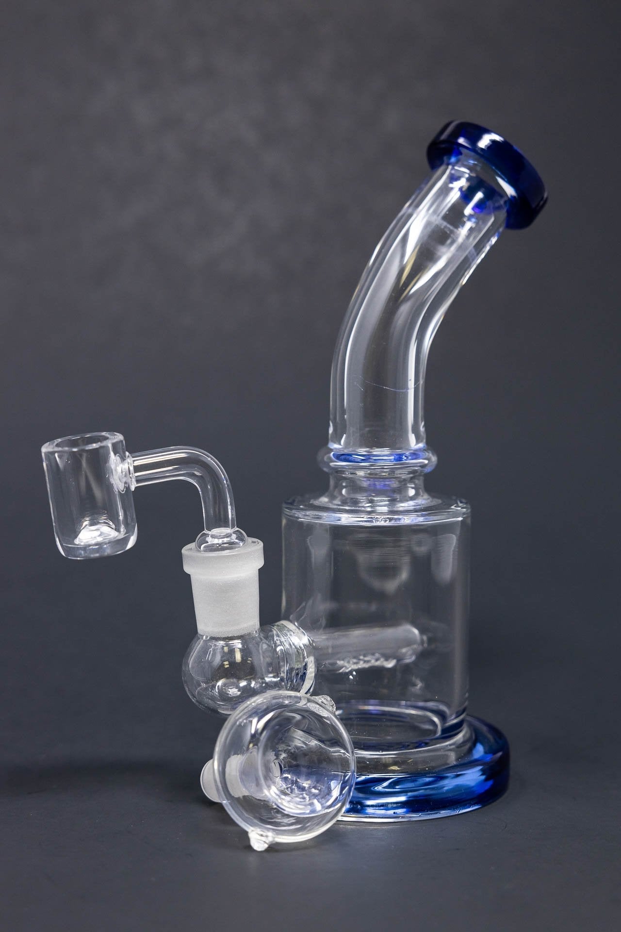 6" Flat Base Shower Bend Dab Rig StonedGenie.com