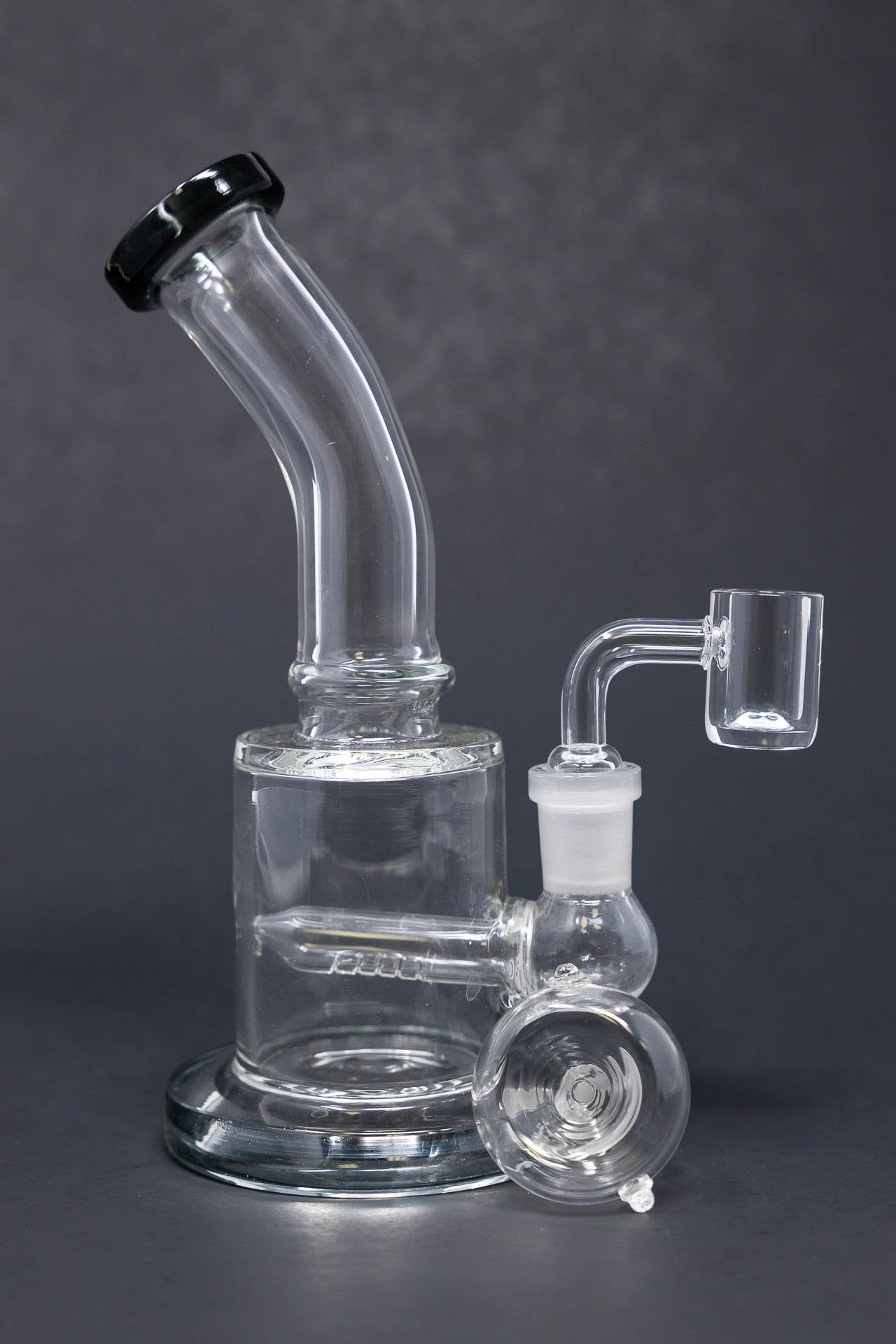 6" Flat Base Shower Bend Dab Rig StonedGenie.com