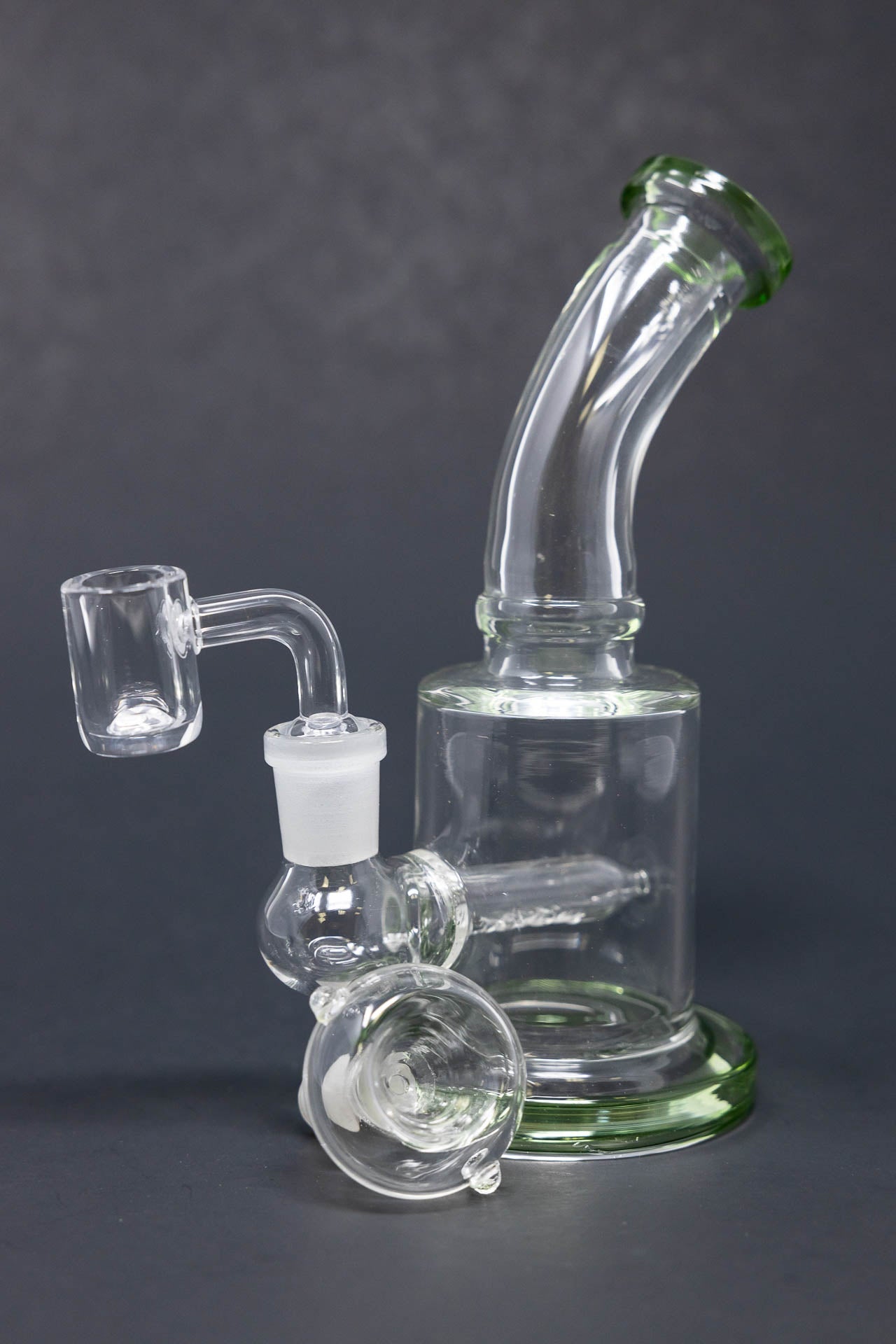6" Flat Base Shower Bend Dab Rig StonedGenie.com