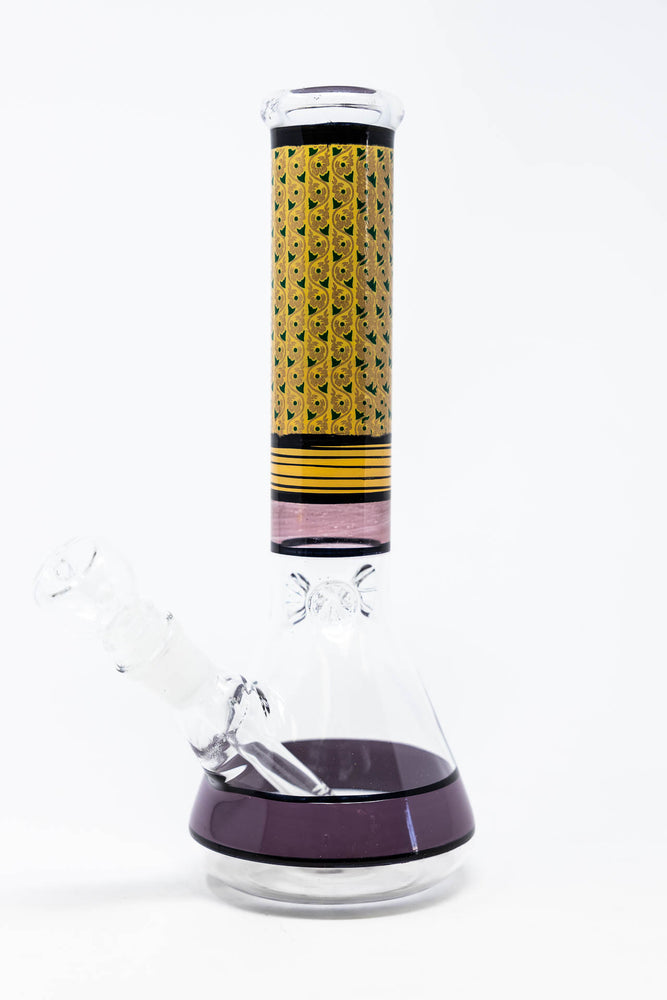 10" Beaker Bong w/ Gold Neck