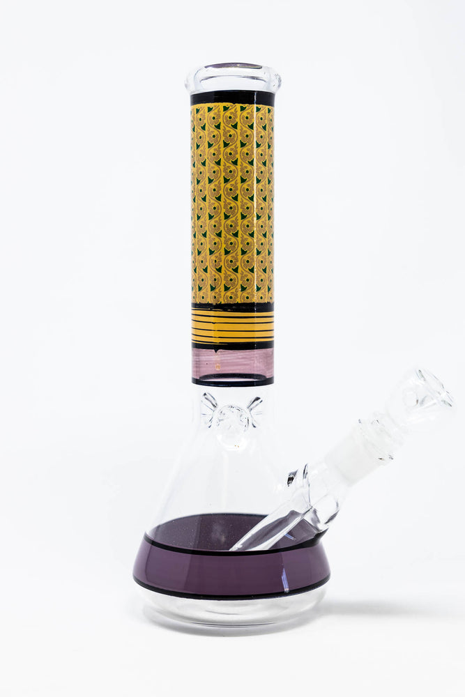 10" Beaker Bong w/ Gold Neck