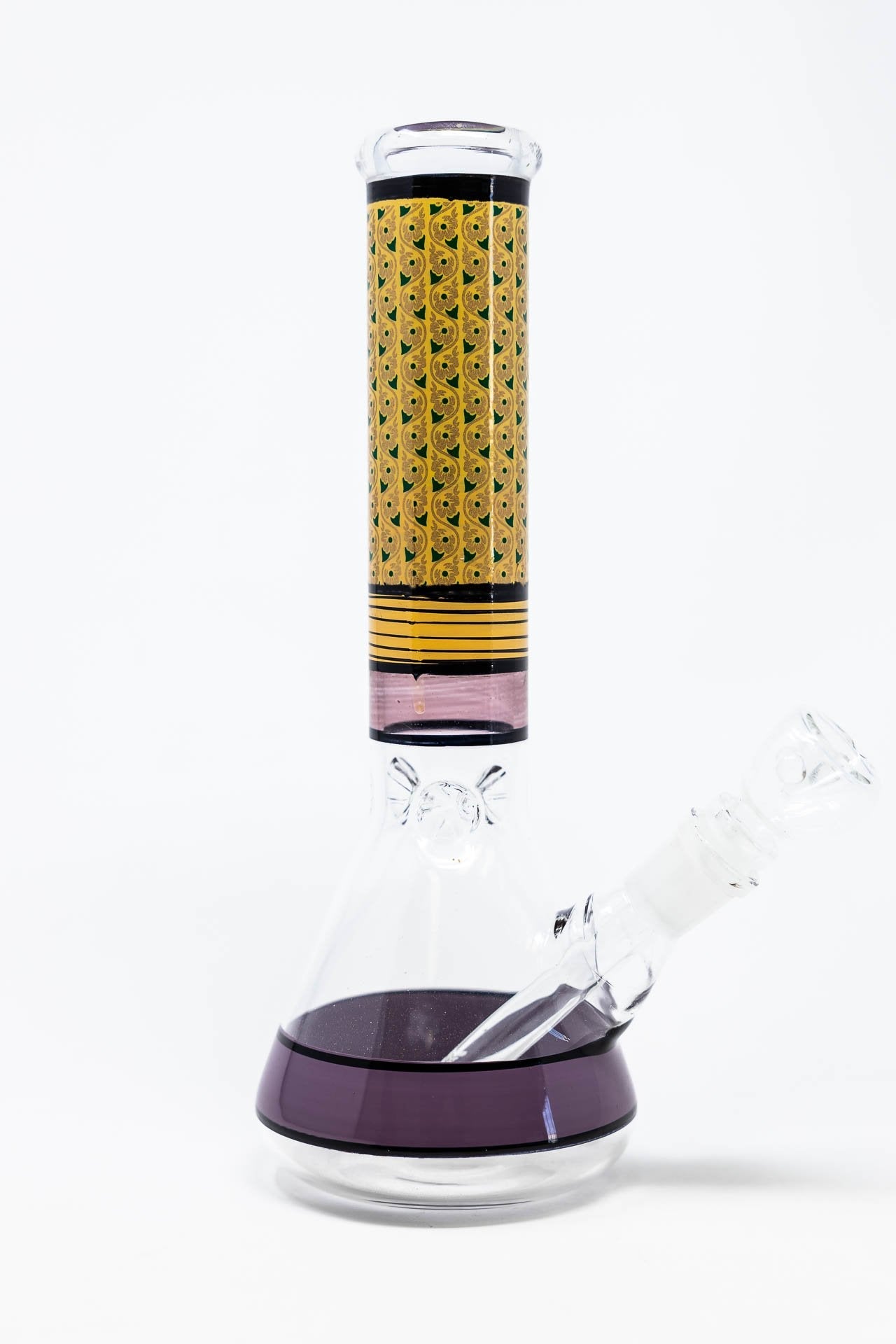10" Beaker Bong w/ Gold Neck