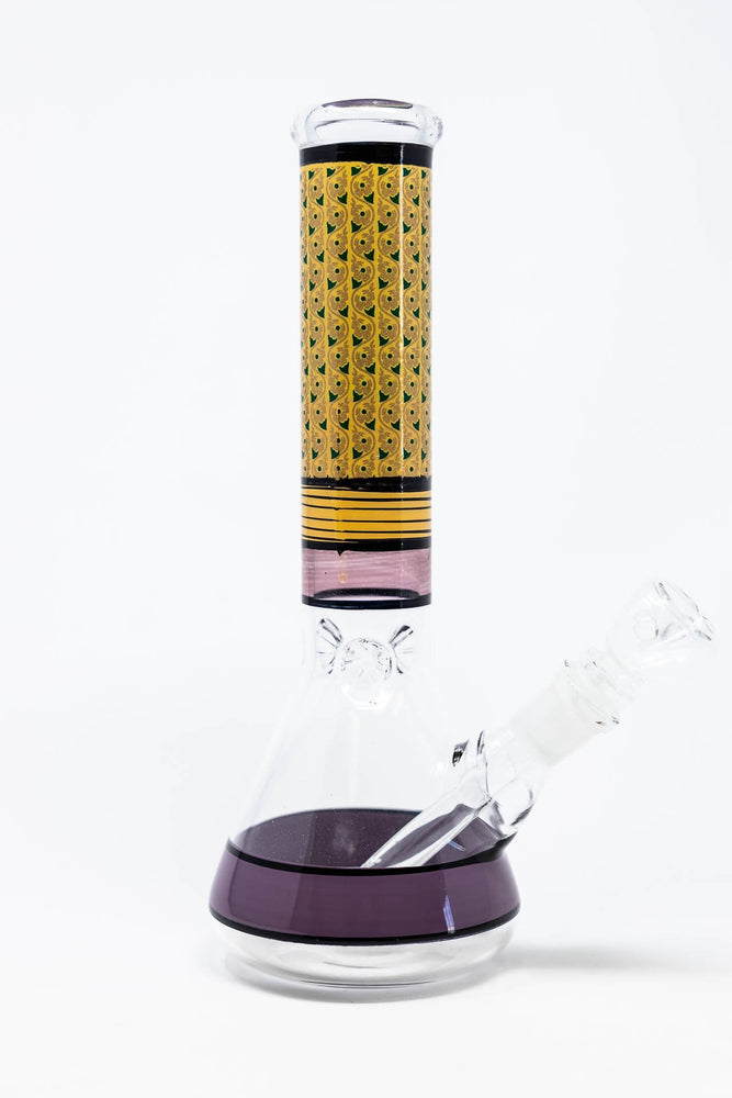 10" Beaker Bong w/ Gold Neck