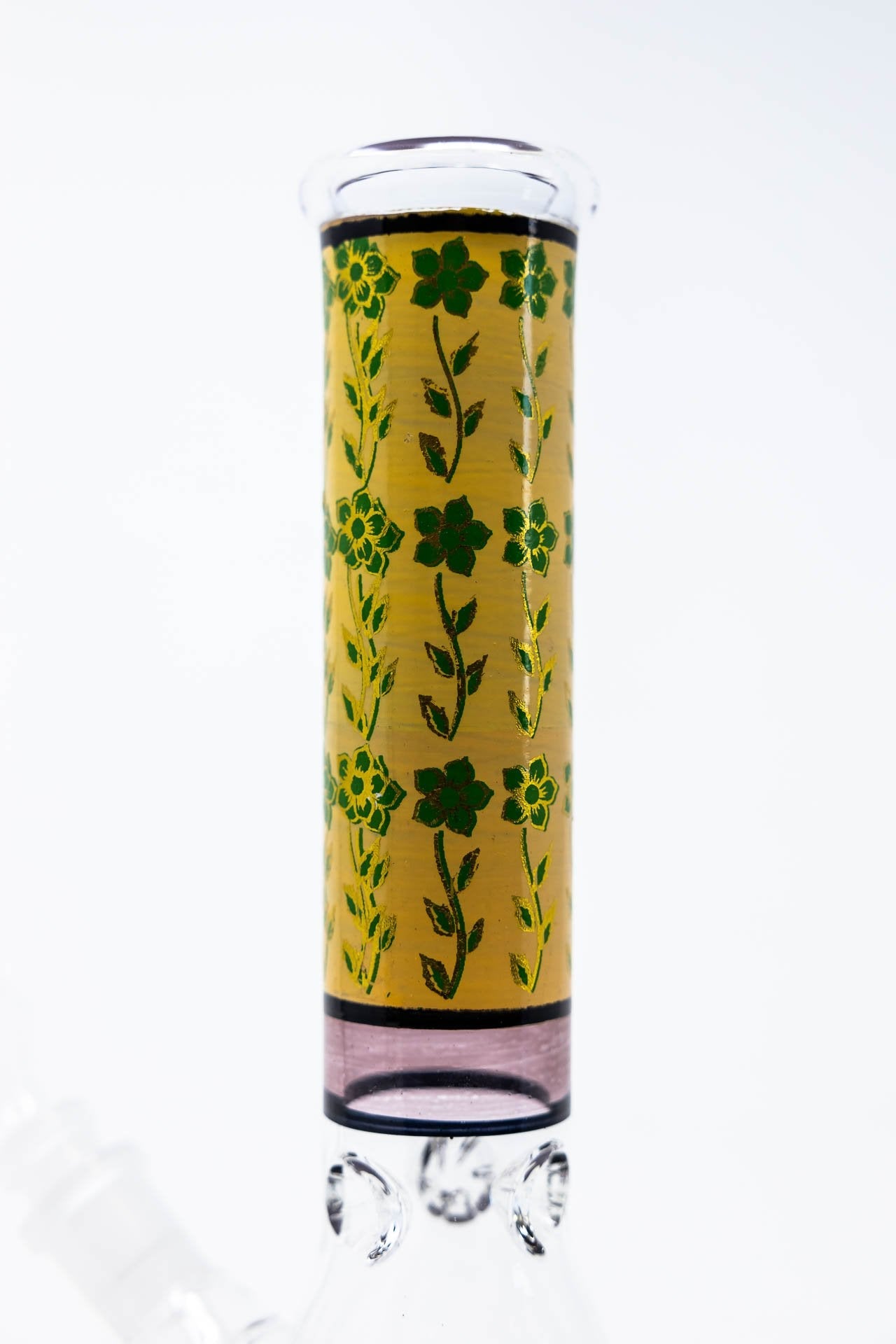 10" Green Flower Beaker Bong w/ Ice Catcher