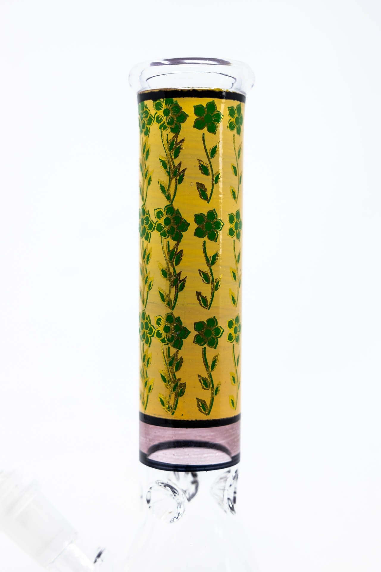 10" Green Flower Beaker Bong w/ Ice Catcher