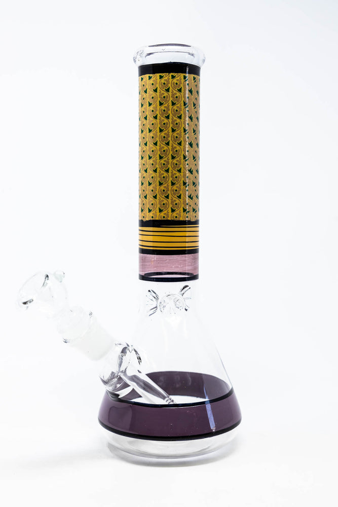10" Beaker Bong w/ Gold Neck