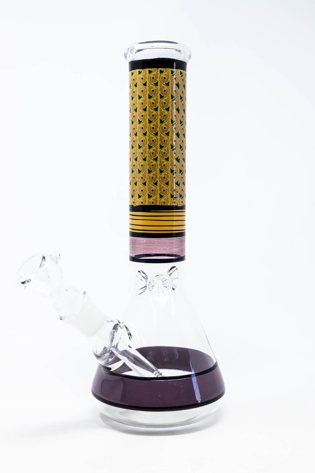10" Beaker Bong w/ Gold Neck