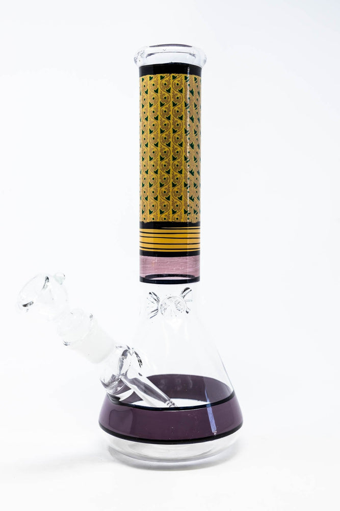 10" Beaker Bong w/ Gold Neck