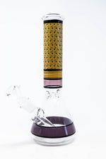 10" Beaker Bong w/ Gold Neck