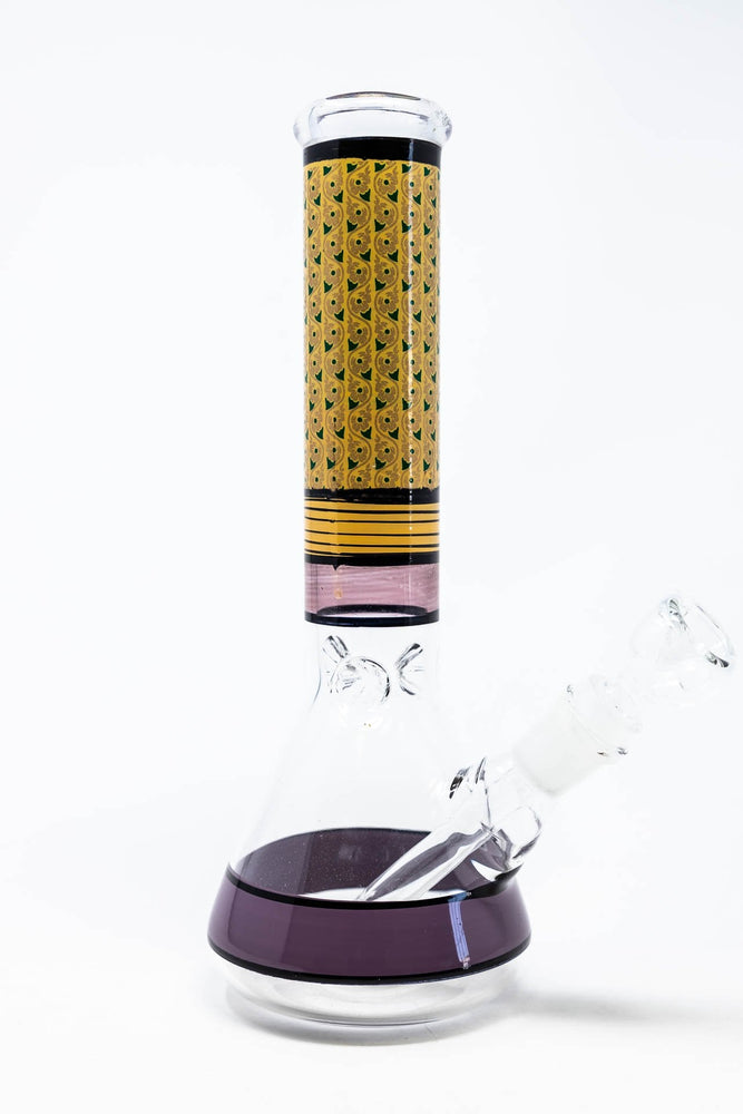 10" Beaker Bong w/ Gold Neck