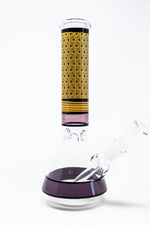 10" Beaker Bong w/ Gold Neck