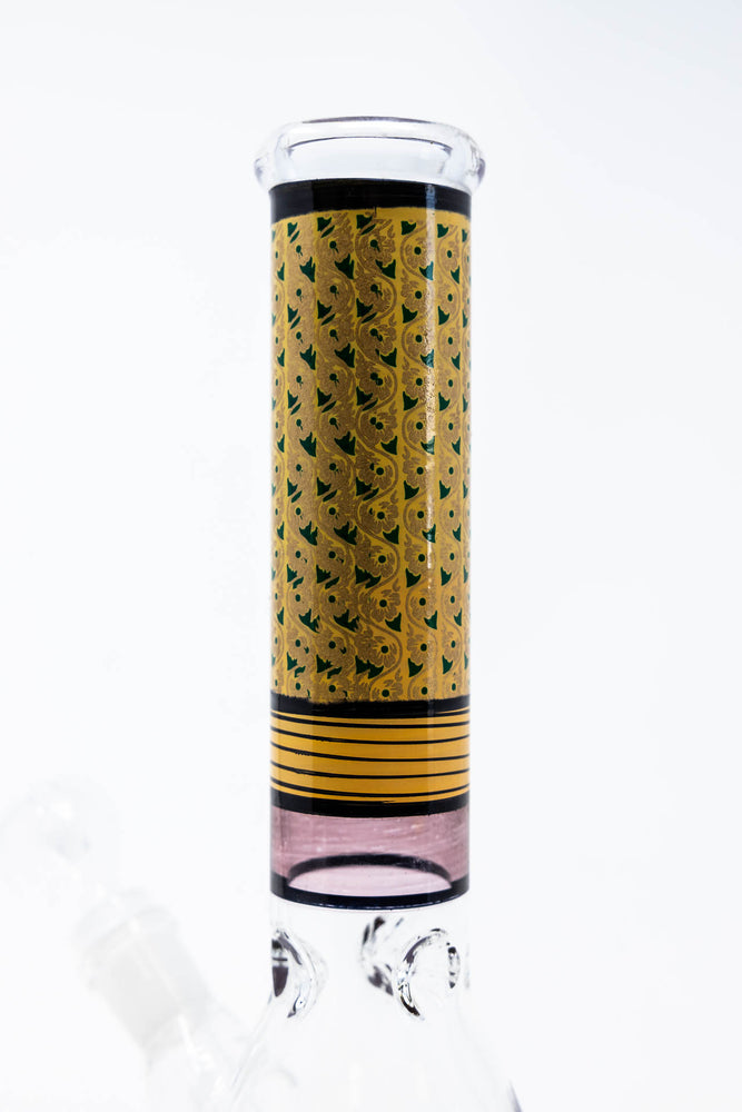 10" Beaker Bong w/ Gold Neck