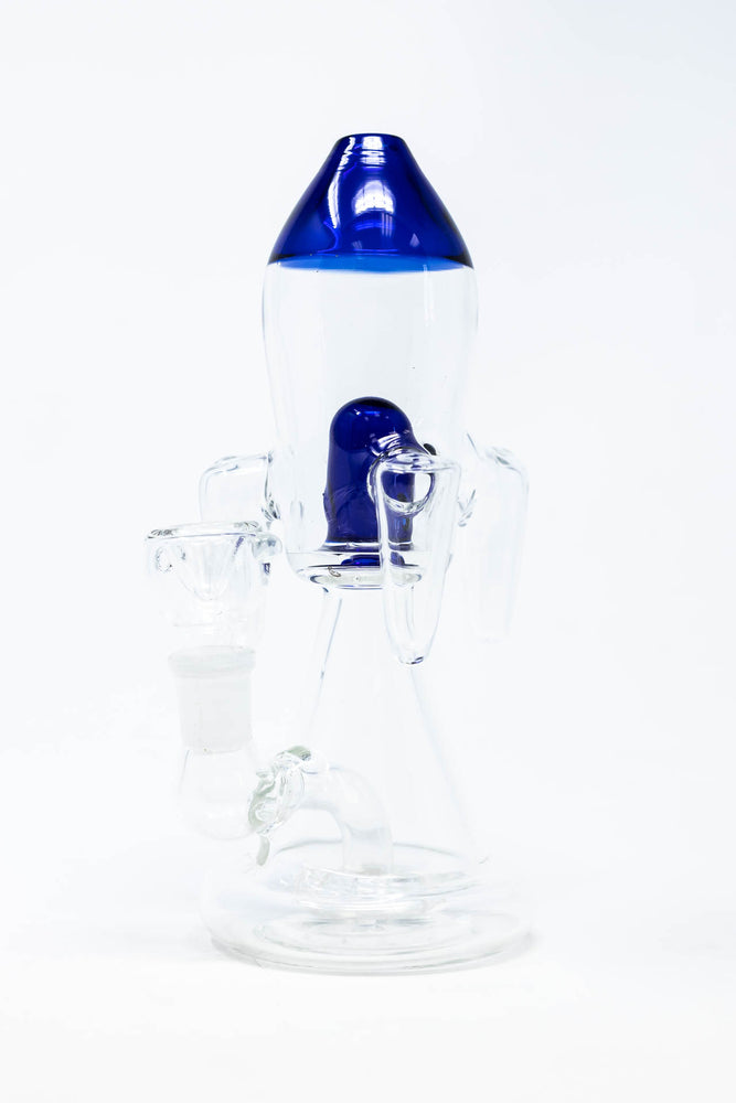 6" Blue Rocket Percolator Bong