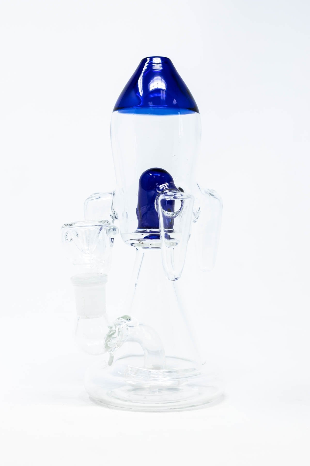 6" Blue Rocket Percolator Bong