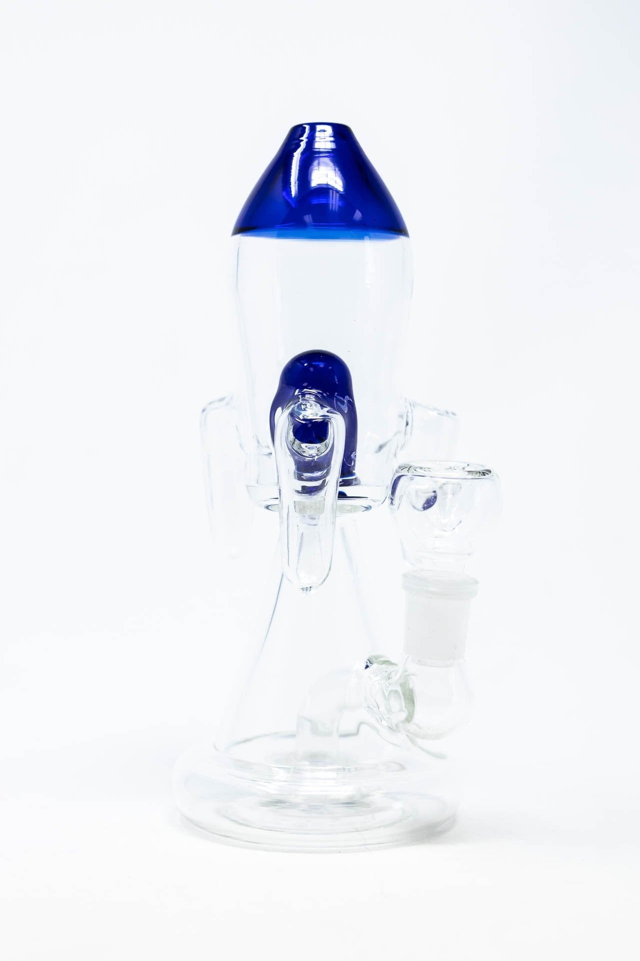 6" Blue Rocket Percolator Bong