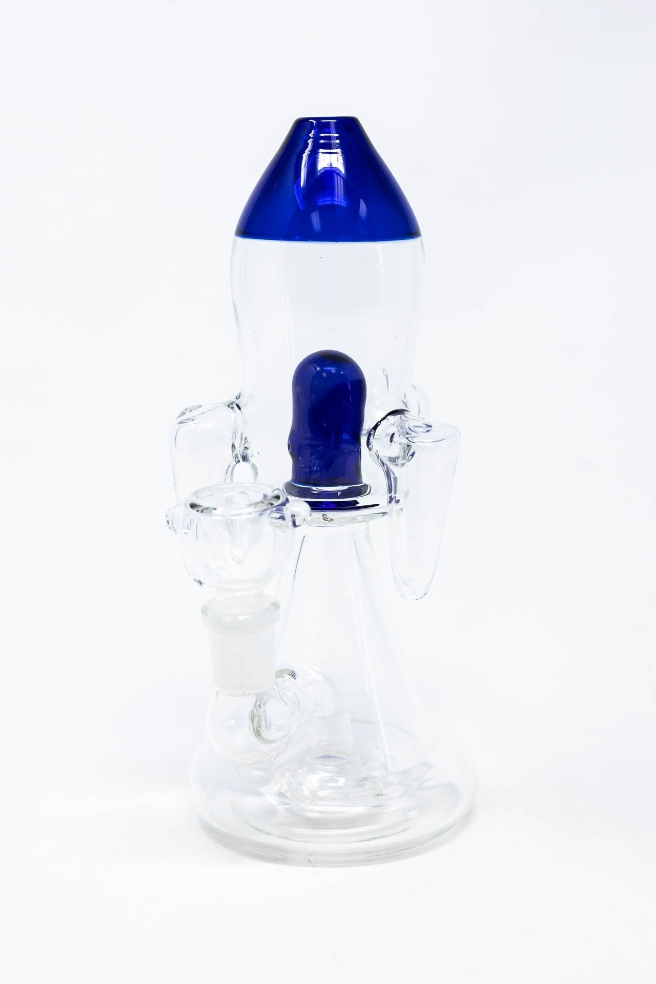 6" Blue Rocket Percolator Bong