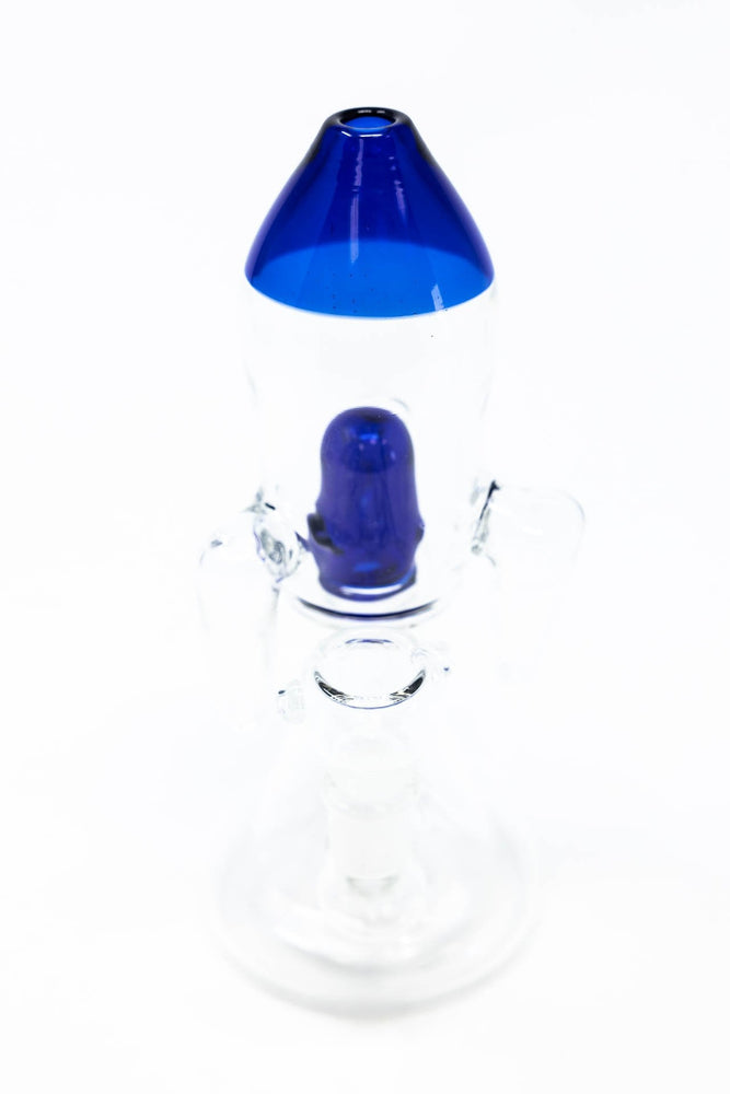 6" Blue Rocket Percolator Bong