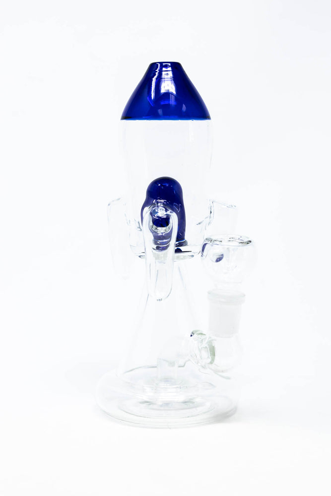 6" Blue Rocket Percolator Bong