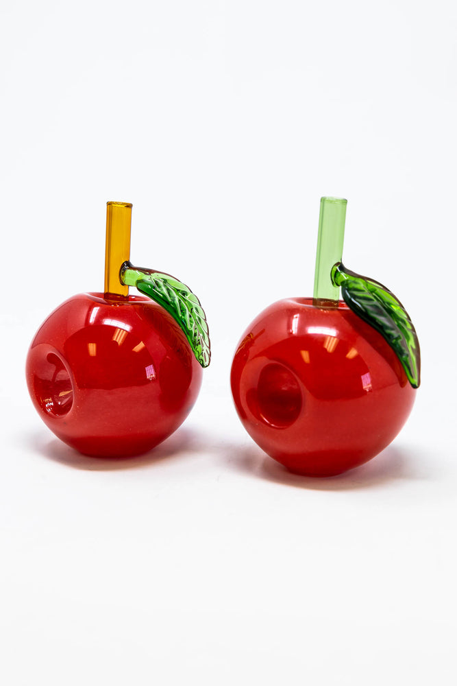 3" Red Apple Glass Pipe