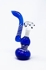 6" Blue Sherlock Bubbler w/ Pull Out Bowl