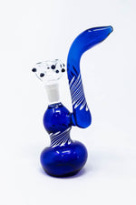 6" Blue Sherlock Bubbler w/ Pull Out Bowl