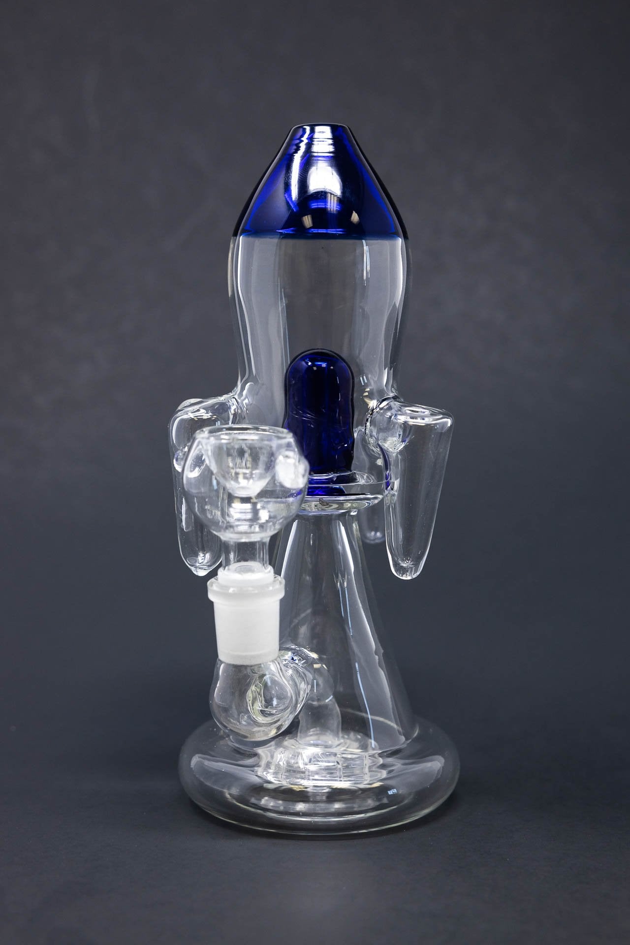 6" Blue Rocket Percolator Bong