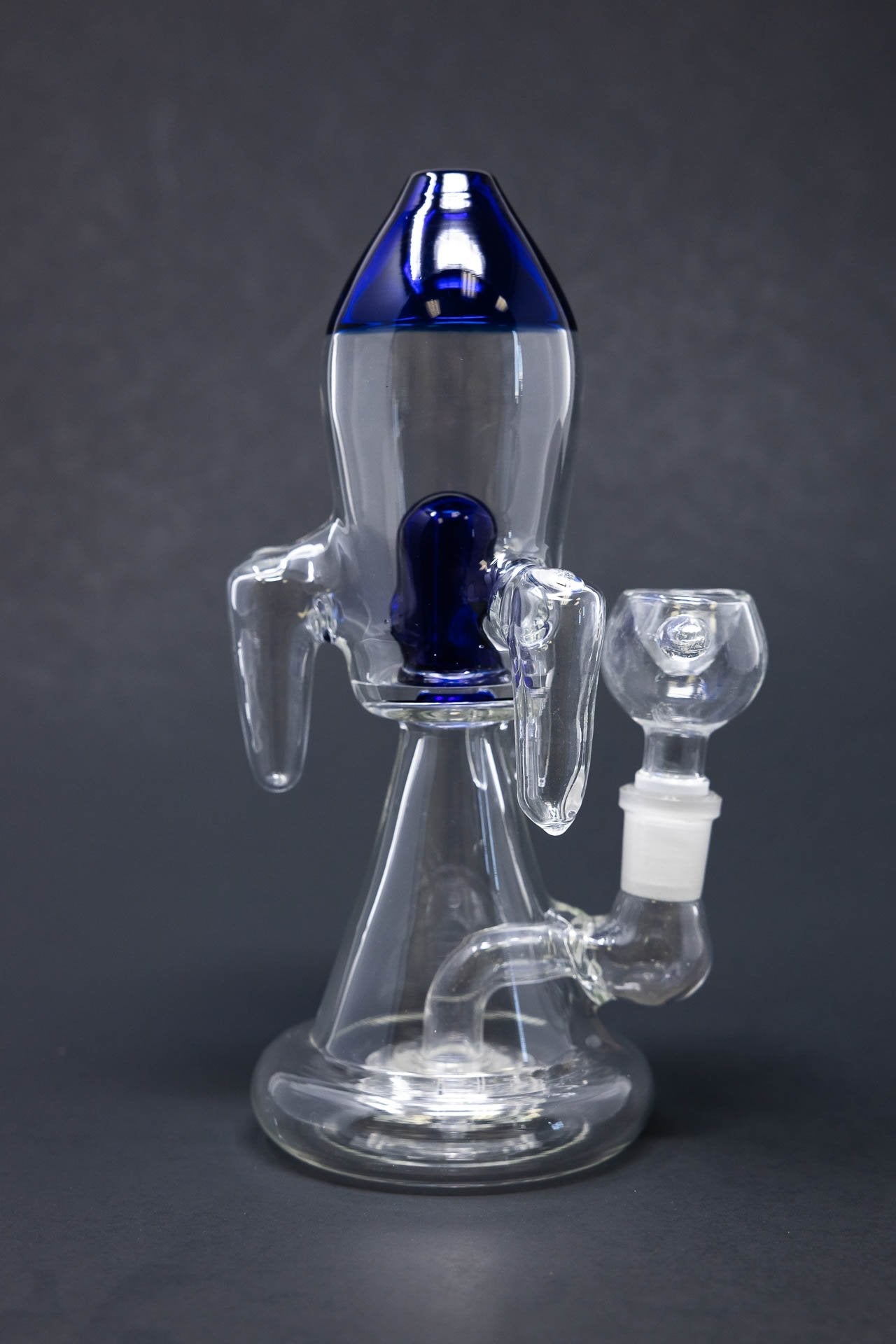 6" Blue Rocket Percolator Bong