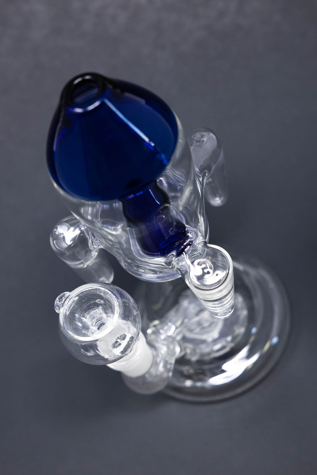 6" Blue Rocket Percolator Bong