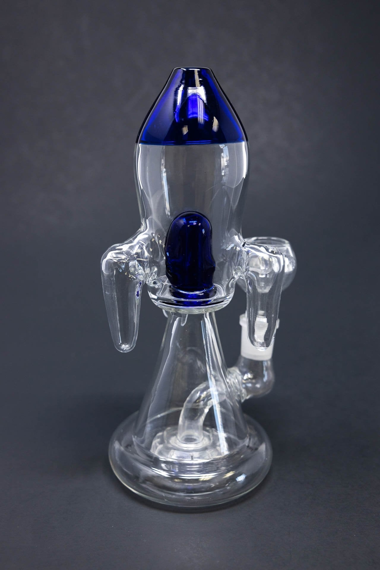 6" Blue Rocket Percolator Bong