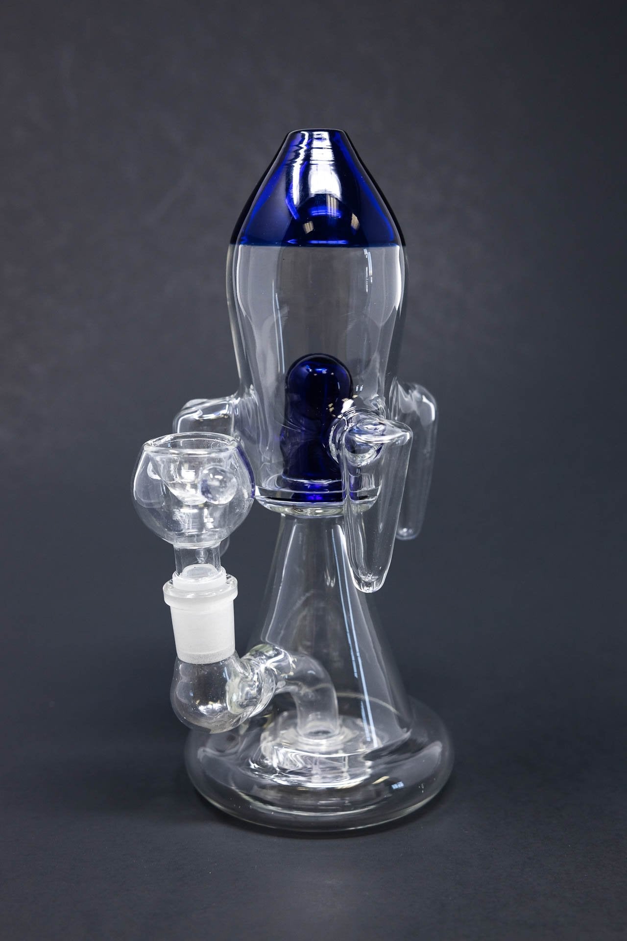 6" Blue Rocket Percolator Bong