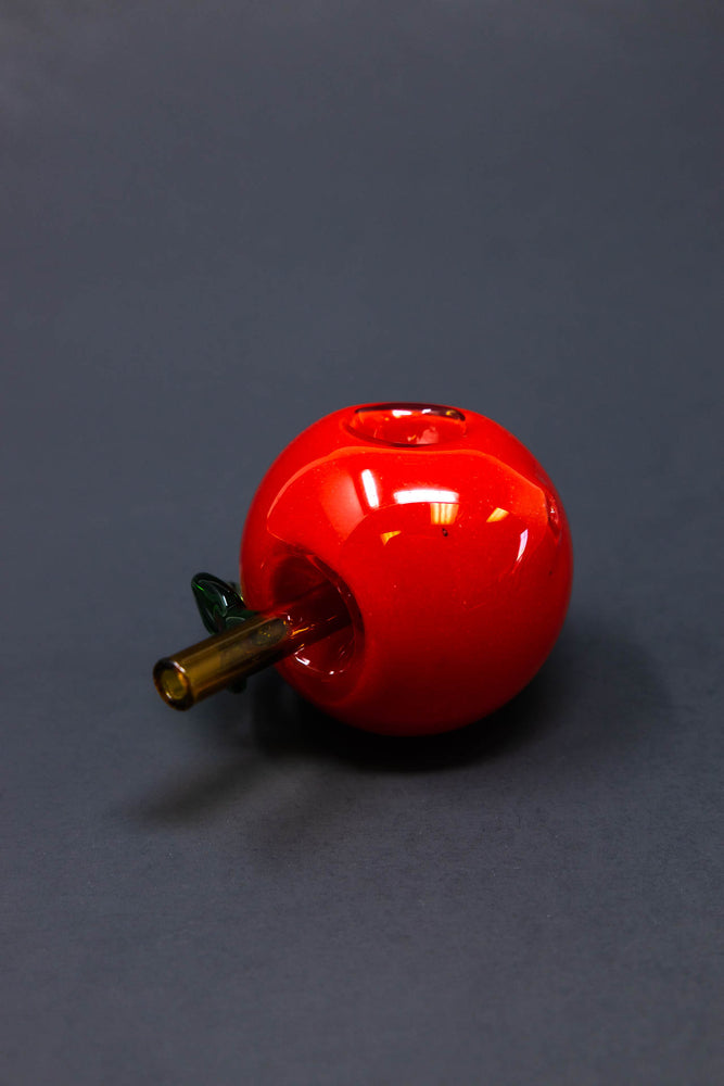 3" Red Apple Glass Pipe