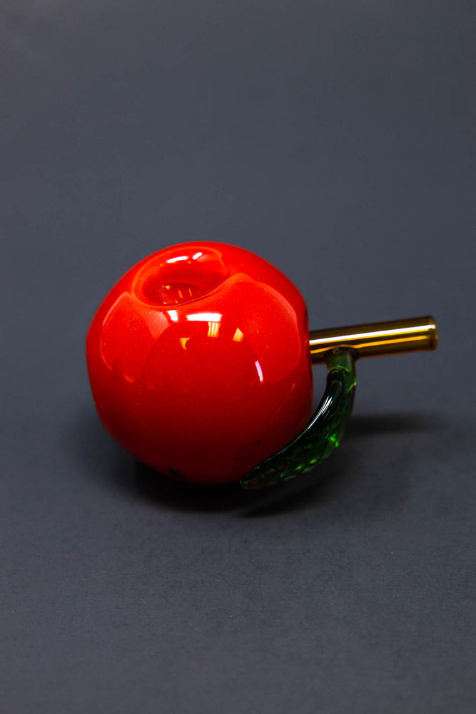 3" Red Apple Glass Pipe