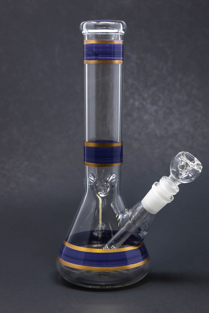 10" Dark Purple Beaker Bong w/ Ice Catcher