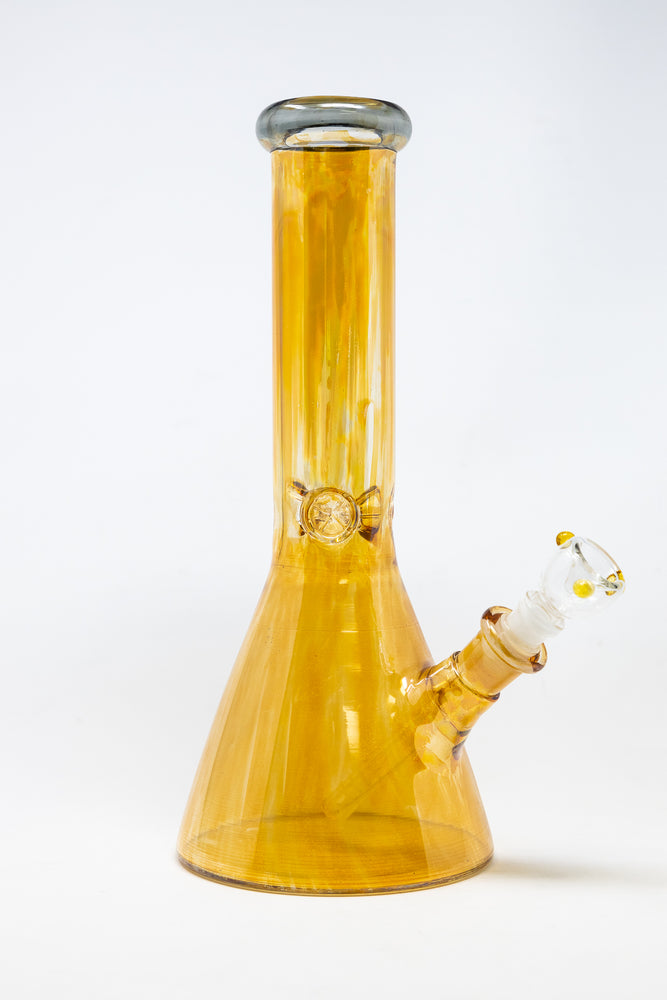 12" Golden Fumed Beaker w/ Ice Catcher