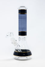 10" Black w/ Gold Trimming Beaker Bong w/ Ice catcher