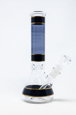 10" Black w/ Gold Trimming Beaker Bong w/ Ice catcher