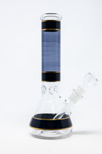 10" Black w/ Gold Trimming Beaker Bong w/ Ice catcher