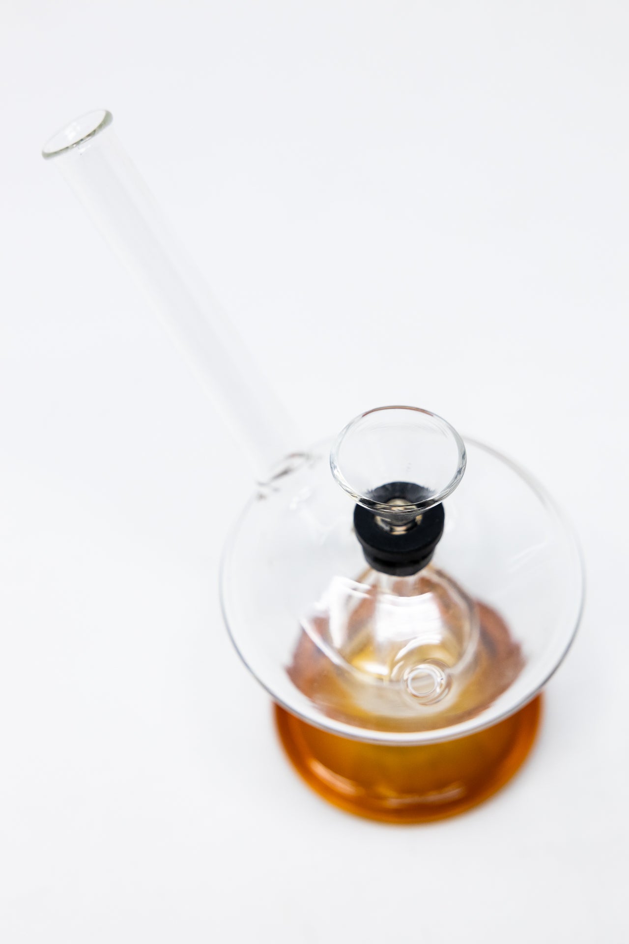 3" Mini Amber Martini Glass Bong