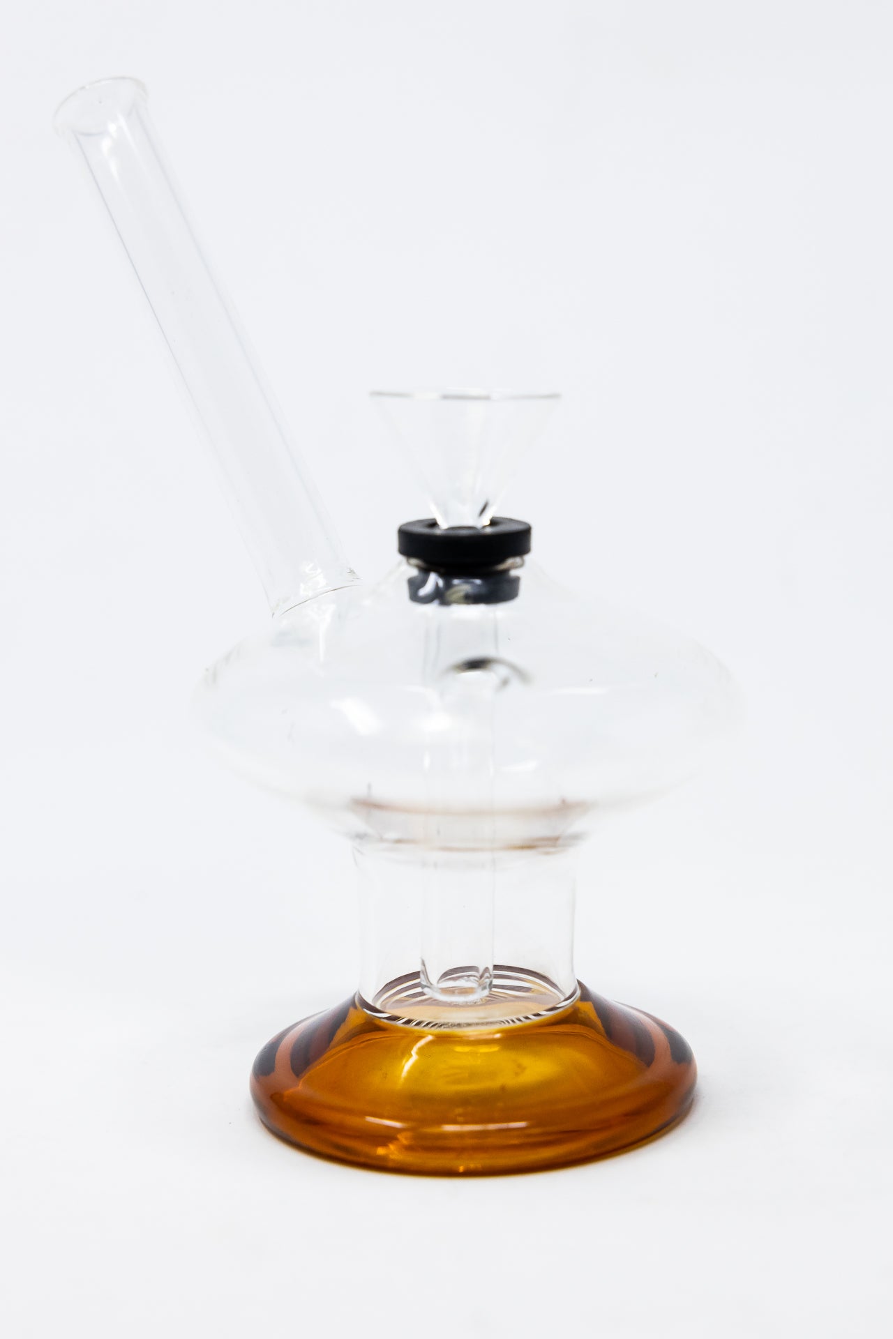 3" Mini Amber Martini Glass Bong