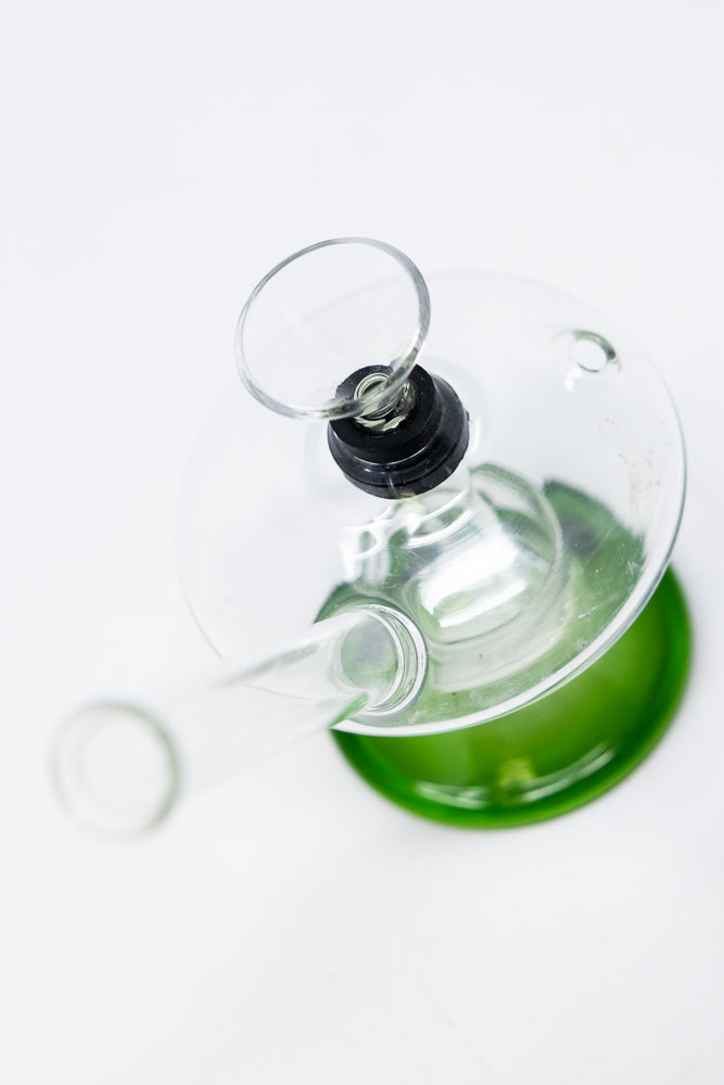 3" Mini Green Martini Glass Bong