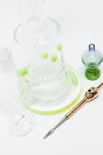 7" Lime Green Honeycomb Dab Rig Combo Set