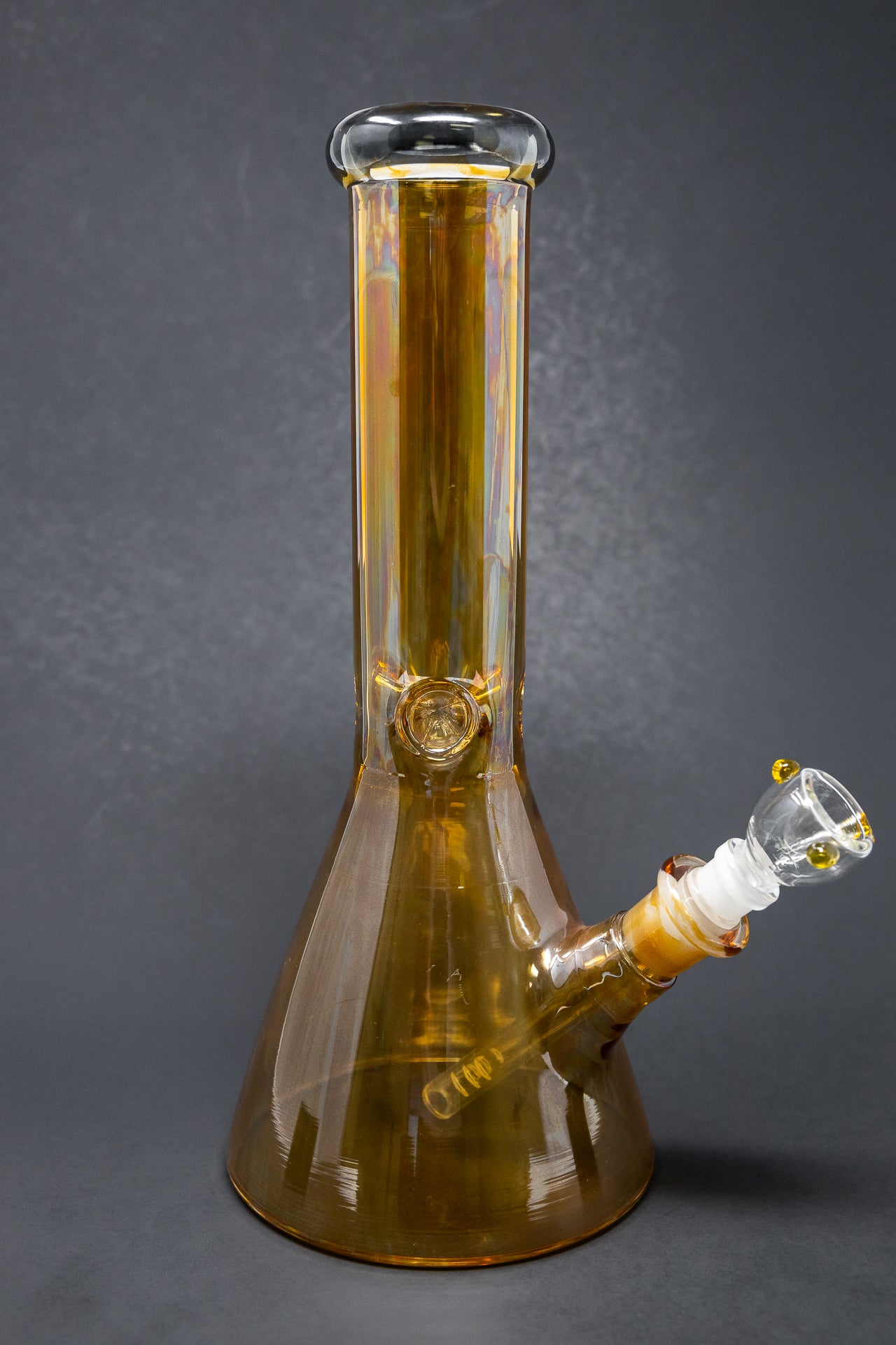 12" Golden Fumed Beaker w/ Ice Catcher