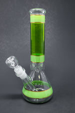 10" Lime Green w/ Gold Trimming Beaker w/ Ice catcher