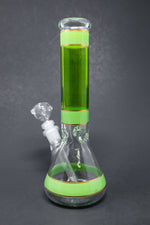 10" Lime Green w/ Gold Trimming Beaker w/ Ice catcher