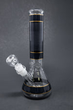 10" Black w/ Gold Trimming Beaker Bong w/ Ice catcher