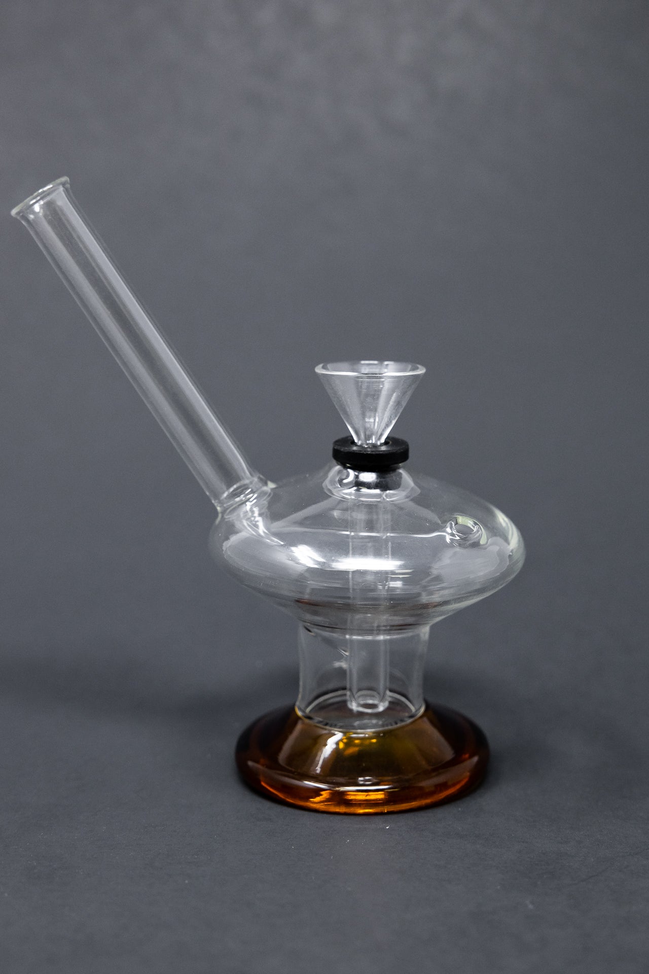 3" Mini Amber Martini Glass Bong