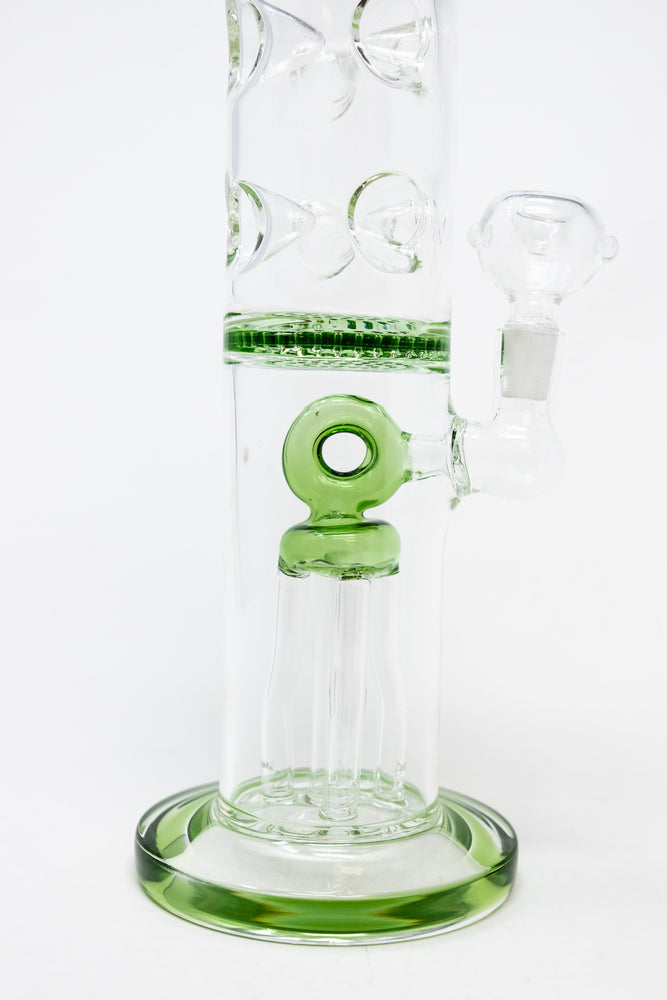 16" Green Jellyfish Honeycomb Bong