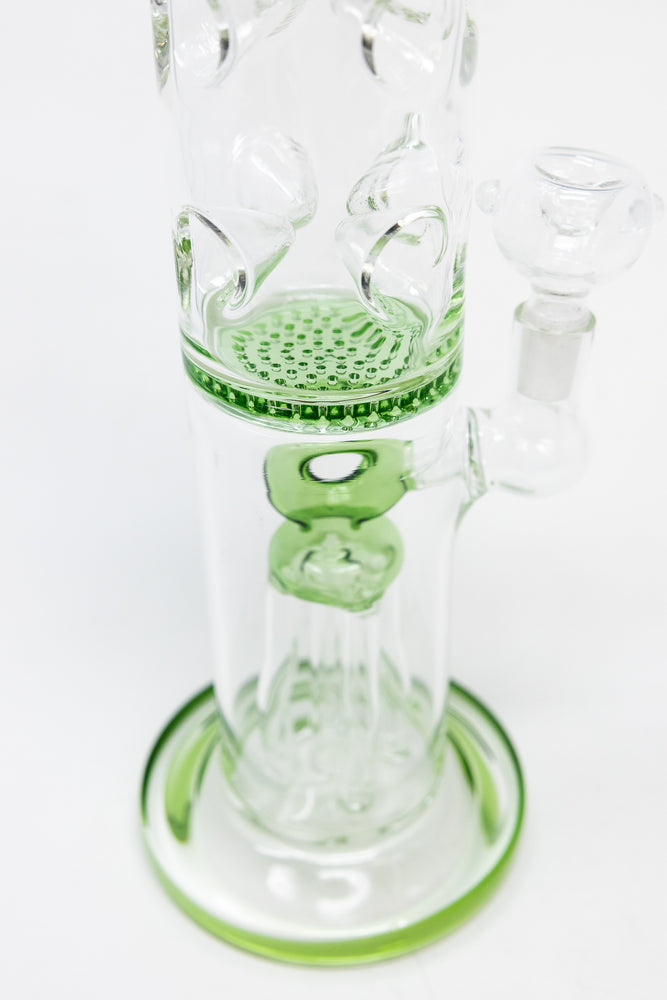 16" Green Jellyfish Honeycomb Bong